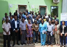 Group Photo with Her Excellency the Minister of Health; KOICA-WHO Health Service Resilience Project - Stakeholders Consultative Meeting, Gbarnga, Bong County, Liberia