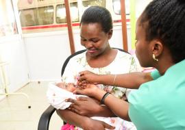 Oral Polio Immunization, one of the GAVI supported activities in Uganda