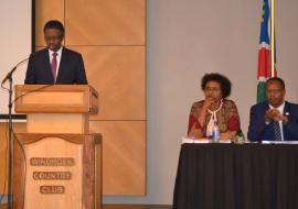 WHO Representative, Dr Charles Sagoe-Moses, at the 2nd National Health Assembly WHO Representative, Dr Charles Sagoe-Moses, at the 2nd National Health Assembly