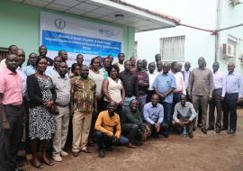 Participants of the IDSR training poses for a group photo in Juba