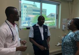 Dr Fredrick Mate IOM Clinic Visit