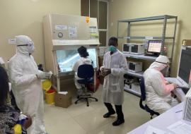 COVID-19 Laboratory work at Mutukula Port Health Facility
