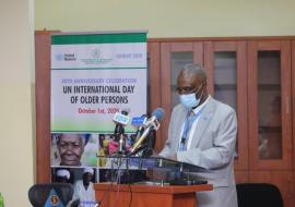 WHO Country Representative, Dr Walter Kazadi Mulombo giving remarks to mark the UN International Day of Older Person in Abuja.jpg 