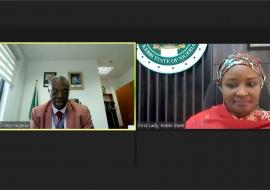 Zoom Shot of WR and Dr Zainab Bagudu, Kebbi state’s First Lady. Zoom Shot of WR and Dr Zainab Bagudu, Kebbi state’s First Lady.
