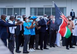 President Uhuru Kenyatta flags off the COVAX consignment o the regions from the Central Vaccine stores this week President Uhuru Kenyatta flags off the COVAX consignment o the regions from the Central Vaccine stores this week
