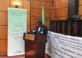 Dr Nguessan Bla François fait lecture du message de l'OMS