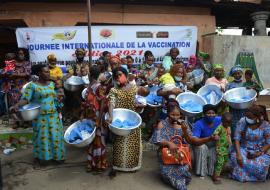 JI vaccination à sainte Cécile Cotonou-Photo de groupe des femmes 