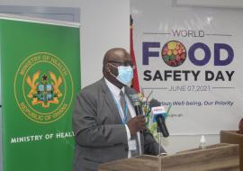 Presentation by WHO Ghana Country Representative, Dr Francis Kasolo at the function