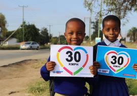 School children who participated in the campaign