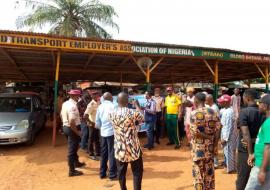 WHO COVID-19 Response Coordinator sensitizing drivers on the need for Low speed in commemoration of the World Day of Remembrance for Road Traffic Victims in Ondo State