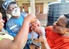Accra, Ghana - Six months old Sefadzi Akorli from Adaklu in the Volta Region is among millions of Ghanaian children receiving the vaccine against polio variant type 2 this month. 
