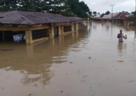 A health facility submerged in Lokoja, Kogi state