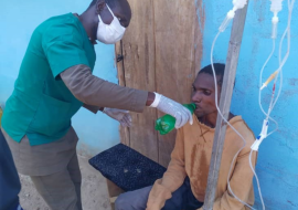 A recovering patient at a health facility. A recovering patient at a health facility.