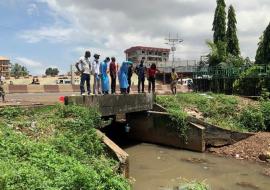 Guinée-Vue de l'un des sites de prélèvement des eaux usées à Conakry Guinée-Vue de l'un des sites de prélèvement des eaux usées à Conakry