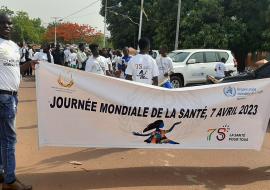 Départ du carnaval intitulé la marche pour la santé Départ du carnaval intitulé la marche pour la santé