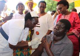 Health minister Dr. Jane Ruth Aceng launches yellow fever immunisation