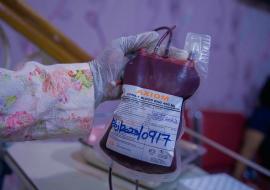 A pint of blood collected for life saving health intervention A pint of blood collected for life saving health intervention