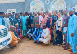 WR during his visit with colleagues at the Kebbi State field office