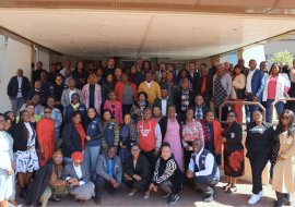 A group photo of participants from WHO, NDOH, MSF,UNICEF and other stakeholders at the After Action Review in Bloemfontein