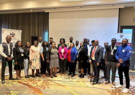 Namibia team attending the inaugural training on the Epidemic Intelligence for Open Sources (EIOS) 