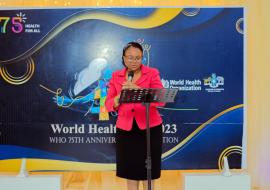 Dr Velephi Okello, Director of Health services Ministry of Health, is one of Eswatini policy makers who has pushed for better policies in the HIV/AIDS sphere. (Pictured during 2023 WHO@75 celebrations)