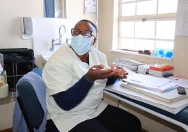 Maphakiso Maqeba, the head nurse at Samaria Clinic