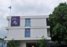 Une vue partielle du Batiment A, abritant le bureau de la représentation de l'OMS à Kinshasa, en République démocratique du Congo