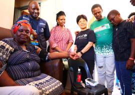 The house visit to the Shezi home which formed part of the campaign on NCDs in iLembe district.