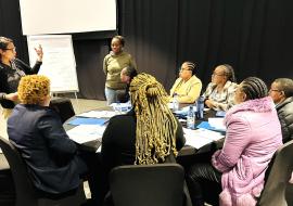 Participants engaged during a BI training in Namibia