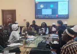 Dr. Jane Maina, WHO Country Rep. for Gambia, reads her statement to the media and participants in attendance of the day's commemoration Dr. Jane Maina, WHO Country Rep. for Gambia, reads her statement to the media and participants in attendance of the day's commemoration