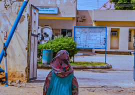A client seen entering the health centre in Yobe state A client seen entering the health centre in Yobe state