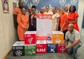 WHO Botswana staff as part of the 16 Days of Activism Campaign WHO Botswana staff as part of the 16 Days of Activism Campaign