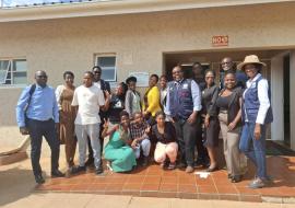 Stepping Stones Internationalng youth with a delegation from National AIDS & Health Promotion Agency and WHO Botswana.