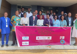 The meeting aimed to review the implementation status of the Global Laboratory Initiative (GLI) Africa Regional framework (2016-2020), operationalize the AFR SRL network, and discuss resource mobilization strategies for SRLs and National Centers of Excellence (NCEs). Participants included representatives from SRLs (Cotonou, Kampala, Alger, and Johannesburg), candidate SRLs (Maputo and Kigali), candidate NCEs (Ethiopia Public Health Institute and Zaria National TB Reference Laboratory), WHO AFRO, the Global Fund, WHO Geneva, and CSOs (Uganda and Benin). The meeting aimed to review the implementation status of the Global Laboratory Initiative (GLI) Africa Regional framework (2016-2020), operationalize the AFR SRL network, and discuss resource mobilization strategies for SRLs and National Centers of Excellence (NCEs). Participants included representatives from SRLs (Cotonou, Kampala, Alger, and Johannesburg), candidate SRLs (Maputo and Kigali), candidate NCEs (Ethiopia Public Health Institute and Zaria National TB Reference Laboratory), WHO AFRO, the Global