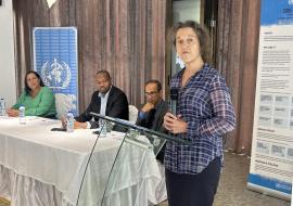  Dr. A. Ancia, WHO Representative in Mauritius, emphasizing the importance of the evaluation of NITAG.
