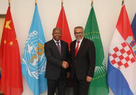 João Lourenço with Dr Tedros of WHO