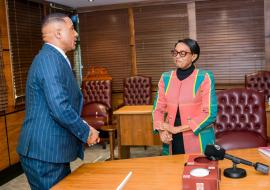 Former WHO Regional Director, Dr. Matshidiso Moeti bids farewell to President Duma Boko