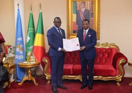 Le nouveau Représentant de l’OMS au Congo présente ses lettres de créance au Ministre des Affaires Étrangères, de la Francophonie et des Congolais de l’Étranger