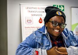 Together, Lesotho’s blood donors save lives