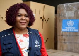 Dre Olga Ntumba, médecin biologiste, chargée de laboratoire au bureau de l’OMS en RDC 