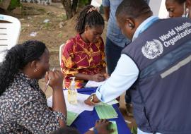 WHO personnel supporting the vaccination campaign