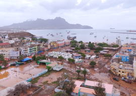Heavy rains caused flooding in São Vicente