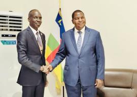 Président Touadéra et le Directeur régional 