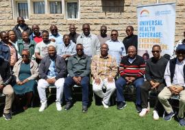 Participants at the Men’s Integrated Health Services Core Package and Implementation Framework validation workshop in Leribe District.