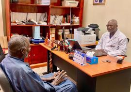 Professor Fall at work 