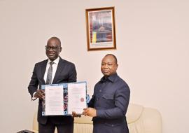 Présentation des lettres de créance du nouveau Représentant résident de l’OMS au Togo, Dr Hamadou Nouhou