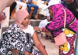 Vaccination à la cérémonie de Moya