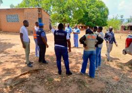 Malawi and Mozambique team at Thambani Health Centre in Malawi