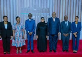 President of Tanzania meets WHO Regional Director and WHO delegation, UN Resident Coordinator in Tanzania, and Deputy Minister Ministry of Health