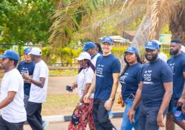 Figure 1WHO Nigeria Country Representative joins staff, colleagues from FMOH &SW on a commemorative walk to celebrate 20206 World Health Day in Abuja